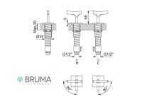 MEDIDAS MEZCLADOR BIMANDO BRUMA ROYALE